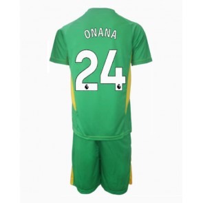 Manchester United Andre Onana #24 Målvakt Tredje Kläder Barn 2024-25 Kortärmad (+ Korta byxor)